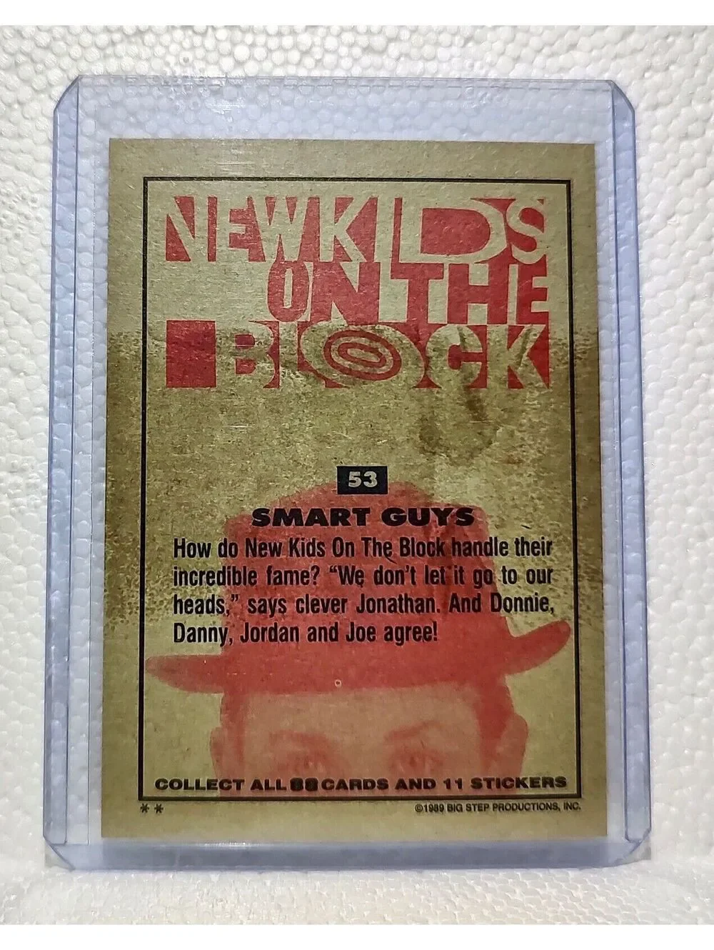 Smart Guys 1989 New Kids on the Block #53 Trading Card